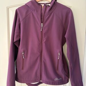 Cloudveil Women’s Plum Softshell Full Zip Hooded Ski Winter Jacket Medium